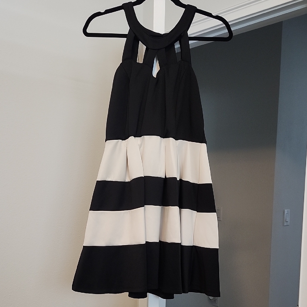 Stylish Black and White Dress